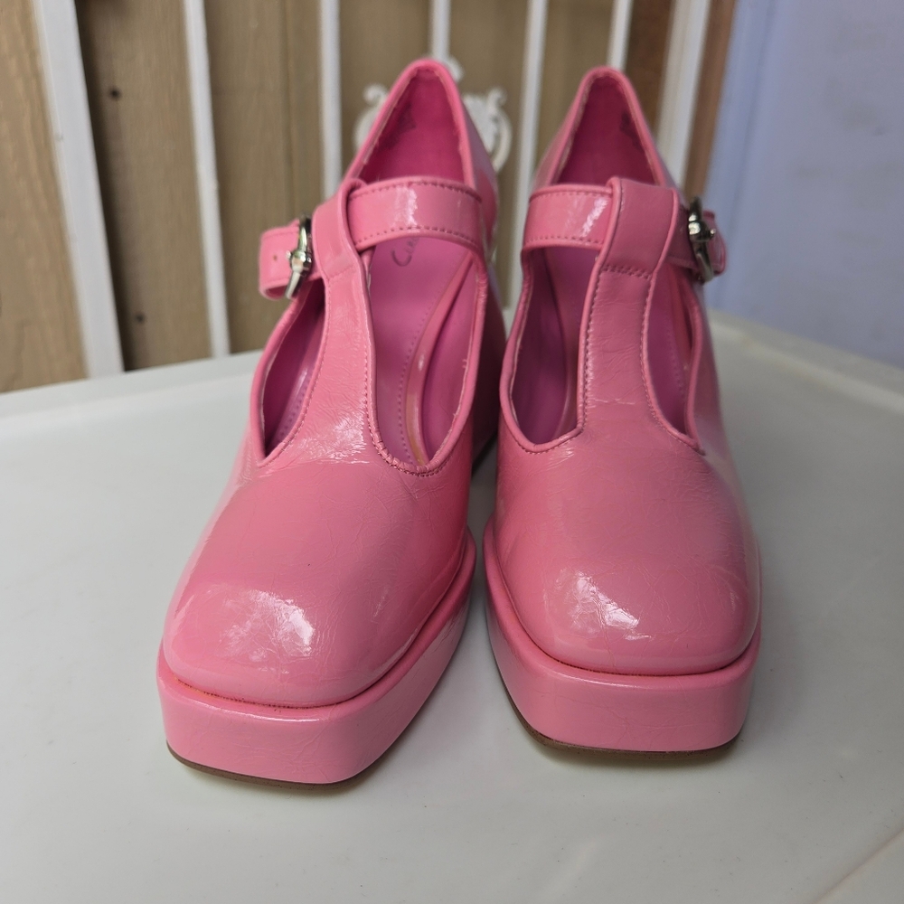 Circus by Sam Edelman Pink Patent Mary Jane Platform Heels - Picture 6 of 15